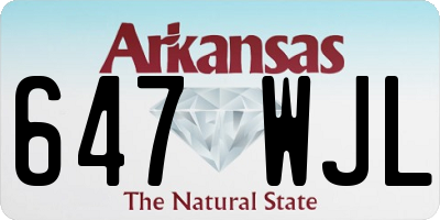 AR license plate 647WJL