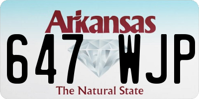AR license plate 647WJP