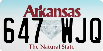 AR license plate 647WJQ