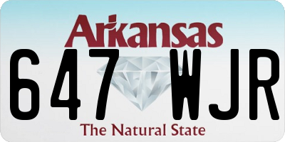 AR license plate 647WJR