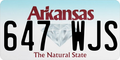 AR license plate 647WJS