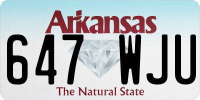 AR license plate 647WJU