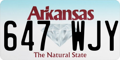 AR license plate 647WJY
