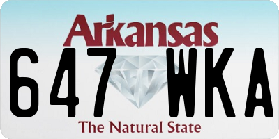 AR license plate 647WKA