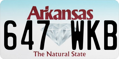 AR license plate 647WKB
