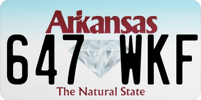 AR license plate 647WKF