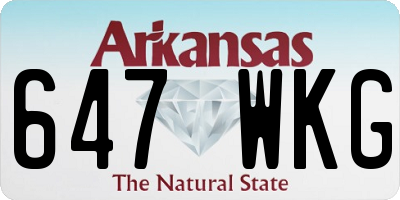 AR license plate 647WKG