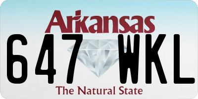 AR license plate 647WKL
