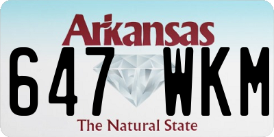 AR license plate 647WKM