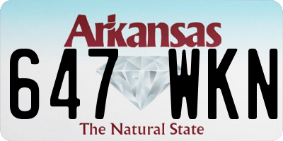 AR license plate 647WKN