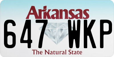 AR license plate 647WKP