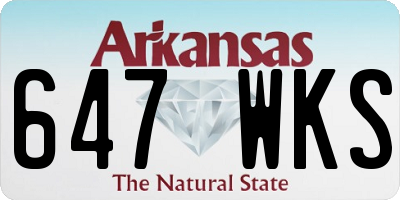 AR license plate 647WKS