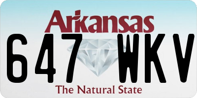 AR license plate 647WKV