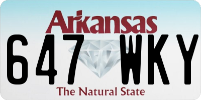 AR license plate 647WKY