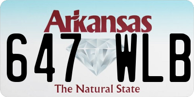 AR license plate 647WLB