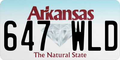 AR license plate 647WLD