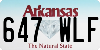 AR license plate 647WLF