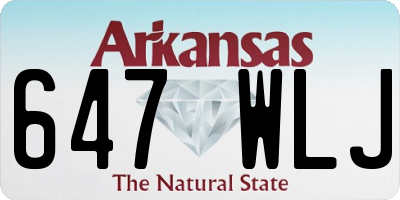 AR license plate 647WLJ