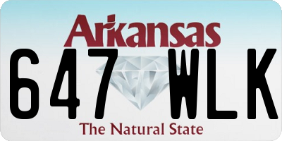 AR license plate 647WLK