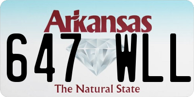 AR license plate 647WLL