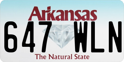 AR license plate 647WLN