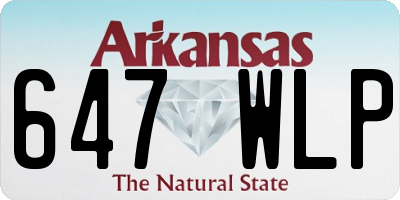 AR license plate 647WLP