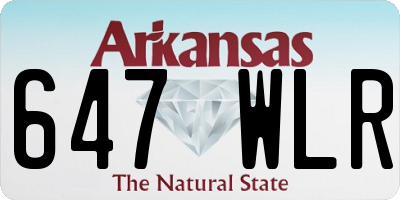AR license plate 647WLR
