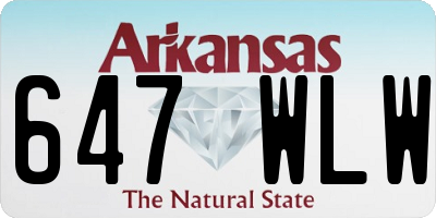 AR license plate 647WLW
