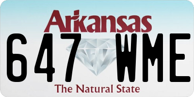 AR license plate 647WME