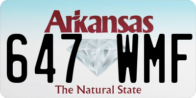 AR license plate 647WMF
