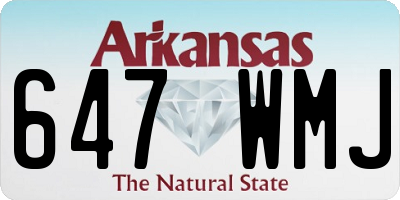 AR license plate 647WMJ