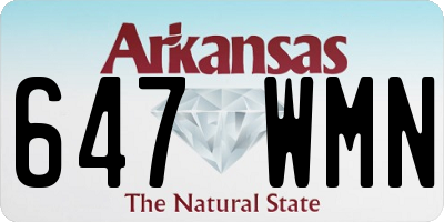 AR license plate 647WMN