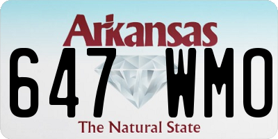 AR license plate 647WMO