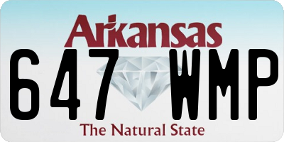 AR license plate 647WMP