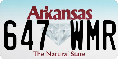 AR license plate 647WMR
