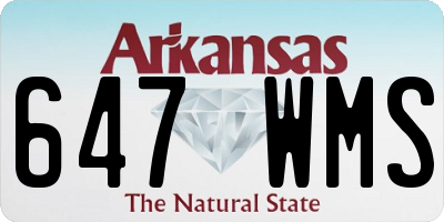 AR license plate 647WMS