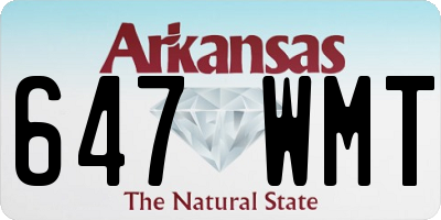 AR license plate 647WMT