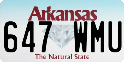 AR license plate 647WMU