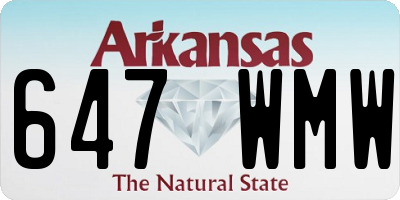 AR license plate 647WMW