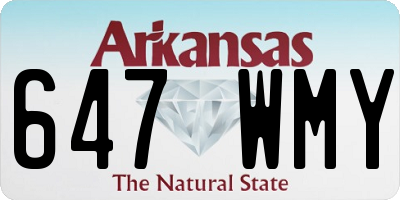 AR license plate 647WMY