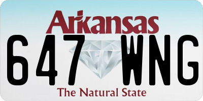 AR license plate 647WNG