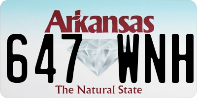 AR license plate 647WNH