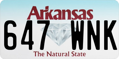AR license plate 647WNK