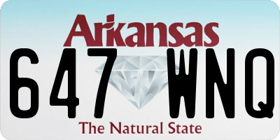 AR license plate 647WNQ