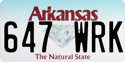 AR license plate 647WRK