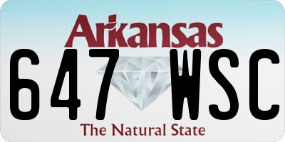 AR license plate 647WSC