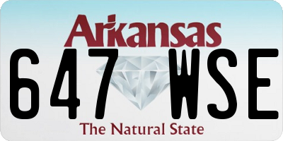 AR license plate 647WSE