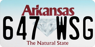 AR license plate 647WSG