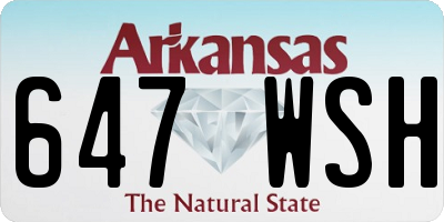 AR license plate 647WSH