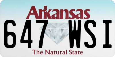 AR license plate 647WSI